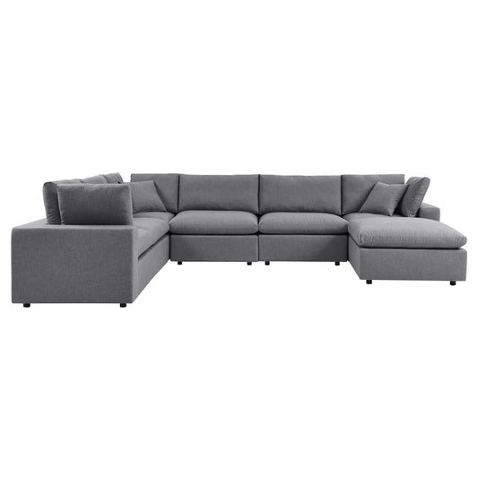 Modway Outlet Commix 7-Piece Sunbrella? Outdoor Patio Sectional Sofa by Modway  Outdoor Furniture Furniture Gray - EEI-5592-SLA