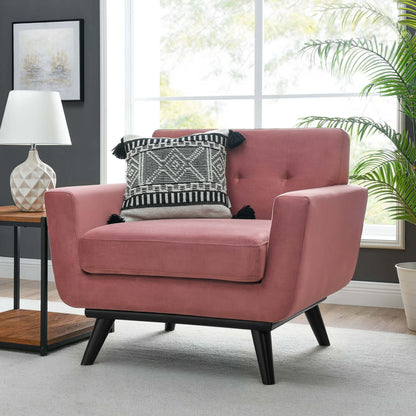 Modway Outlet Engage Performance Velvet Armchair by Modway  Living Room Furniture Dusty Rose - EEI-5598-DUS