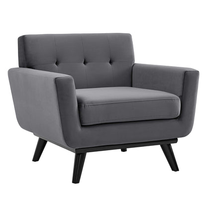 Modway Outlet Engage Performance Velvet Armchair by Modway  Living Room Furniture Gray - EEI-5598-GRY