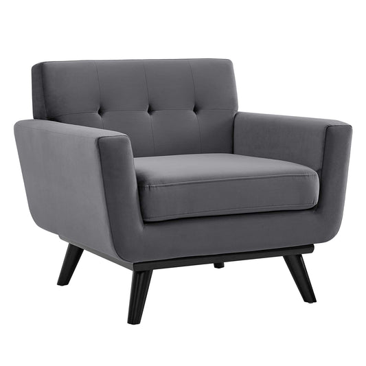 Modway Outlet Engage Performance Velvet Armchair by Modway  Living Room Furniture Gray - EEI-5598-GRY