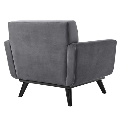 Modway Outlet Engage Performance Velvet Armchair by Modway  Living Room Furniture Gray - EEI-5598-GRY