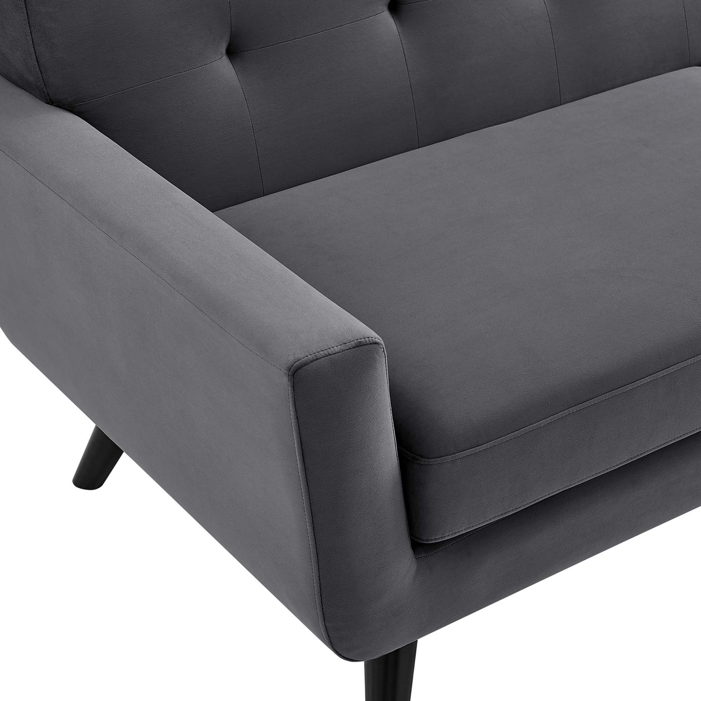 Modway Outlet Engage Performance Velvet Armchair by Modway  Living Room Furniture Gray - EEI-5598-GRY