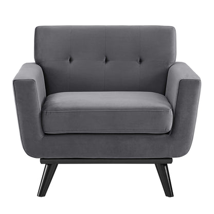 Modway Outlet Engage Performance Velvet Armchair by Modway  Living Room Furniture Gray - EEI-5598-GRY