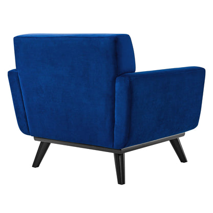 Modway Outlet Engage Performance Velvet Armchair by Modway  Living Room Furniture Navy - EEI-5598-NAV