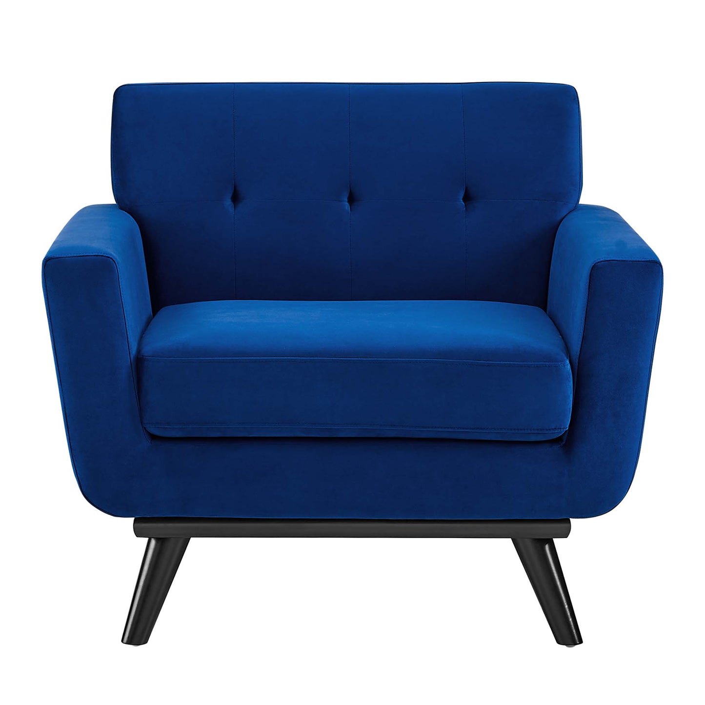 Modway Outlet Engage Performance Velvet Armchair by Modway  Living Room Furniture Navy - EEI-5598-NAV