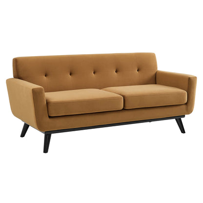 Modway Outlet Engage Performance Velvet Loveseat by Modway  Living Room Furniture Cognac - EEI-5599-COG