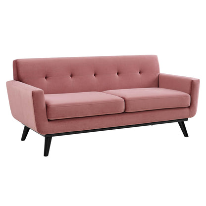 Modway Outlet Engage Performance Velvet Loveseat by Modway  Living Room Furniture Dusty Rose - EEI-5599-DUS