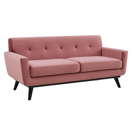 Modway Outlet Engage Performance Velvet Loveseat by Modway  Living Room Furniture Dusty Rose - EEI-5599-DUS