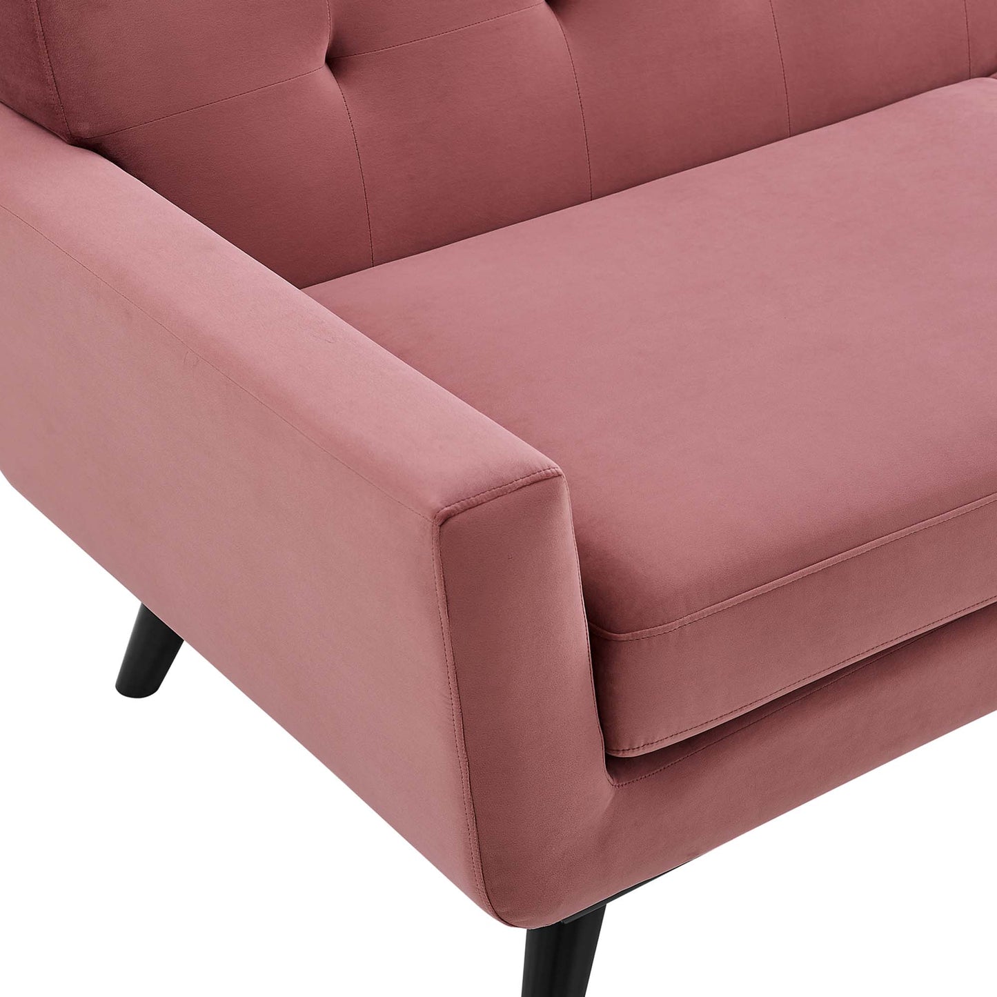 Modway Outlet Engage Performance Velvet Loveseat by Modway  Living Room Furniture Dusty Rose - EEI-5599-DUS