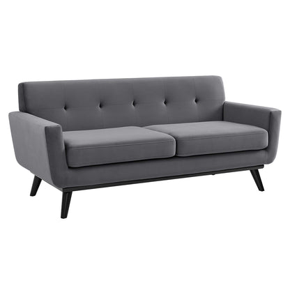 Modway Outlet Engage Performance Velvet Loveseat by Modway  Living Room Furniture Gray - EEI-5599-GRY