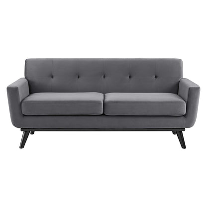 Modway Outlet Engage Performance Velvet Loveseat by Modway  Living Room Furniture Gray - EEI-5599-GRY