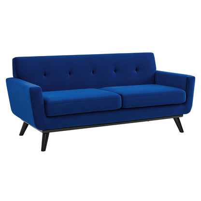 Modway Outlet Engage Performance Velvet Loveseat by Modway  Living Room Furniture Navy - EEI-5599-NAV
