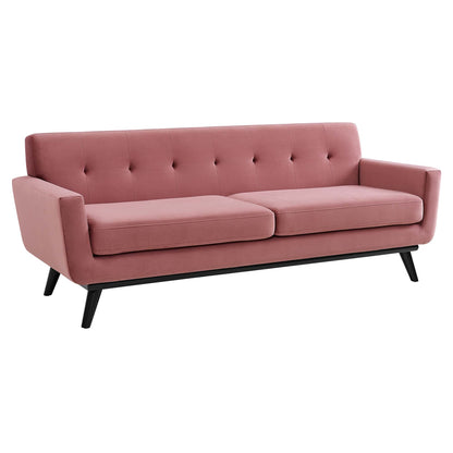 Modway Outlet Engage Performance Velvet Sofa by Modway  Living Room Furniture Dusty Rose - EEI-5600-DUS