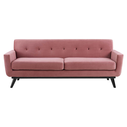 Modway Outlet Engage Performance Velvet Sofa by Modway  Living Room Furniture Dusty Rose - EEI-5600-DUS