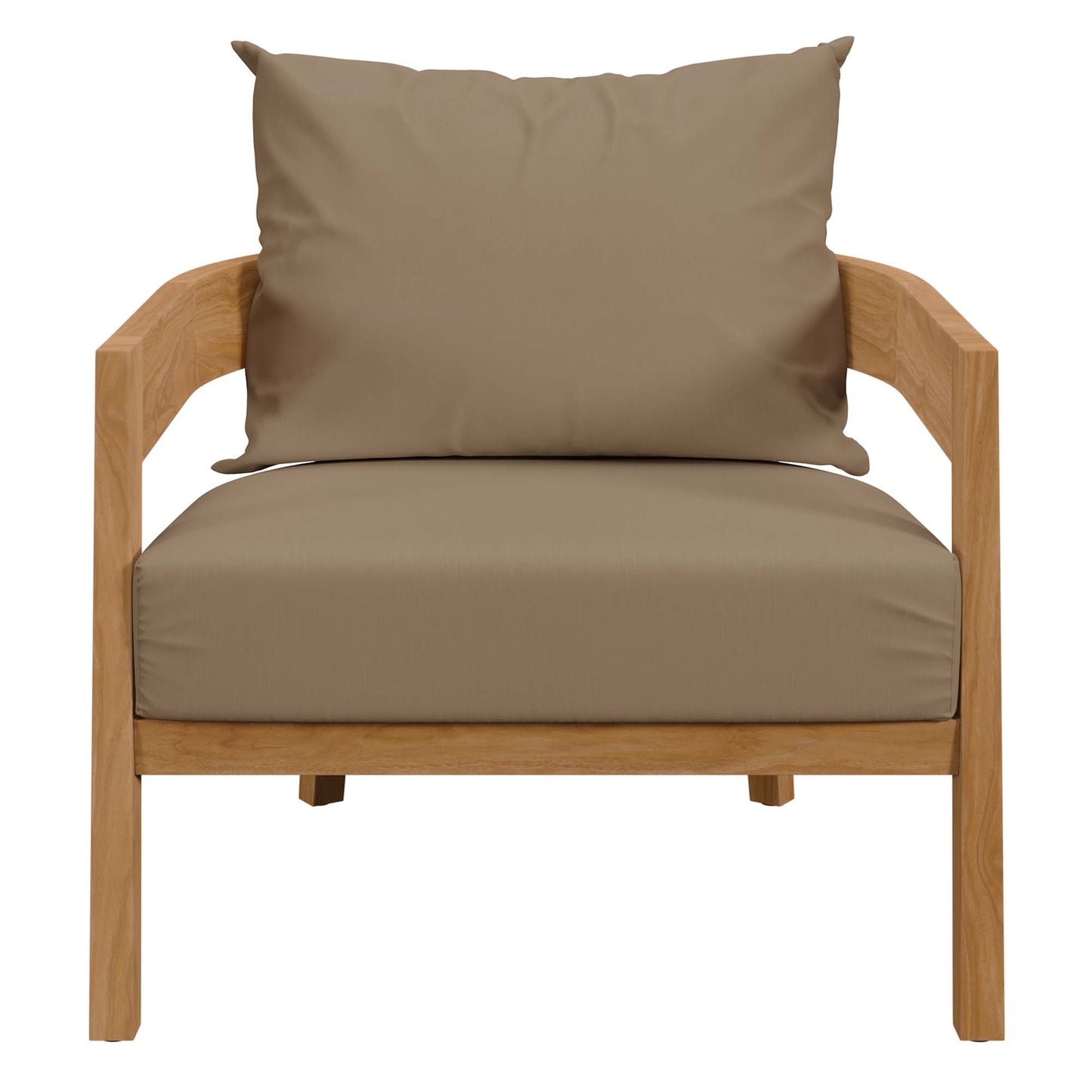 Modway - Brisbane Teak Wood Outdoor Patio Armchair by Modway  Outdoor Furniture Sofa Sectionals Brown - EEI-5602-NAT-LBR