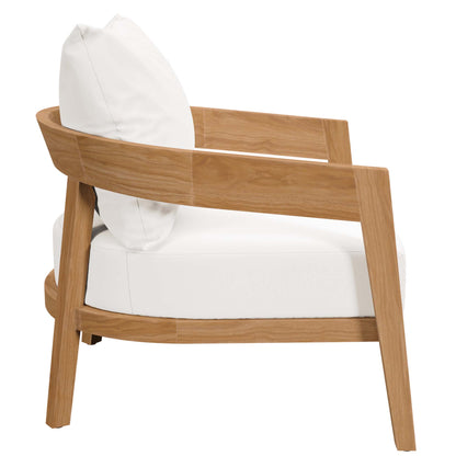 Modway - Brisbane Teak Wood Outdoor Patio Armchair by Modway  Outdoor Furniture Sofa Sectionals White - EEI-5602-NAT-WHI