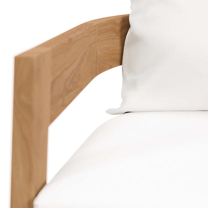 Modway - Brisbane Teak Wood Outdoor Patio Armchair by Modway  Outdoor Furniture Sofa Sectionals White - EEI-5602-NAT-WHI