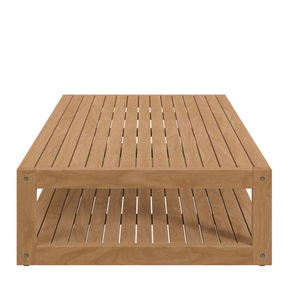 Modway - Carlsbad Teak Wood Outdoor Patio Coffee Table by Modway  Outdoor Furniture Bar and Dining Brown - EEI-5608-NAT