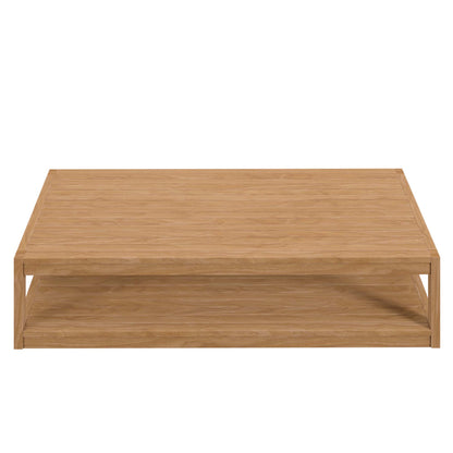 Modway - Carlsbad Teak Wood Outdoor Patio Coffee Table by Modway  Outdoor Furniture Bar and Dining Brown - EEI-5608-NAT