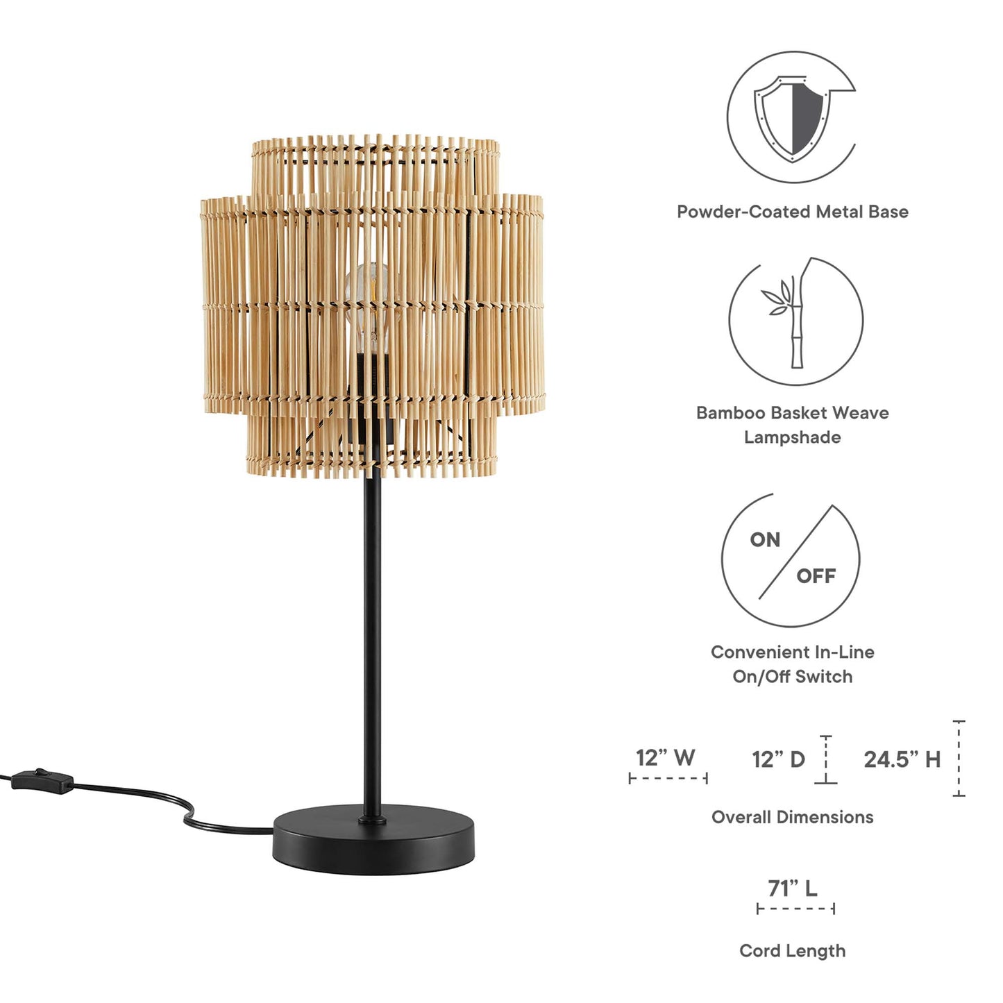 Modway Outlet Nourish Bamboo Table Lamp by Modway  Lighting Lighting  - EEI-5609-NAT