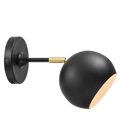 Modway Outlet Chalice 4" Swing-Arm Metal Wall Sconce by Modway  Lighting Lighting Black - EEI-5613-BLK