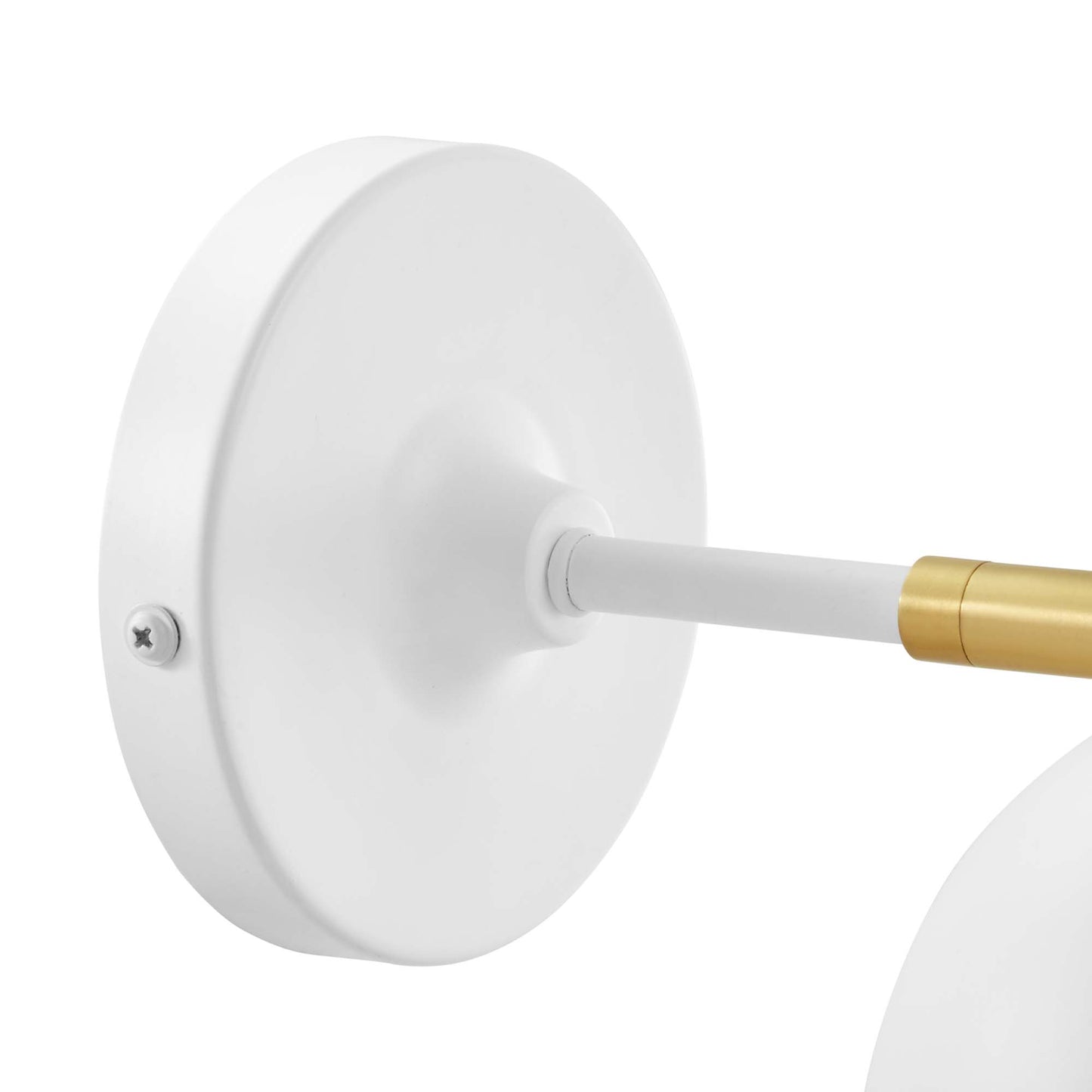 Modway Outlet Chalice 4" Swing-Arm Metal Wall Sconce by Modway  Lighting Lighting White - EEI-5613-WHI