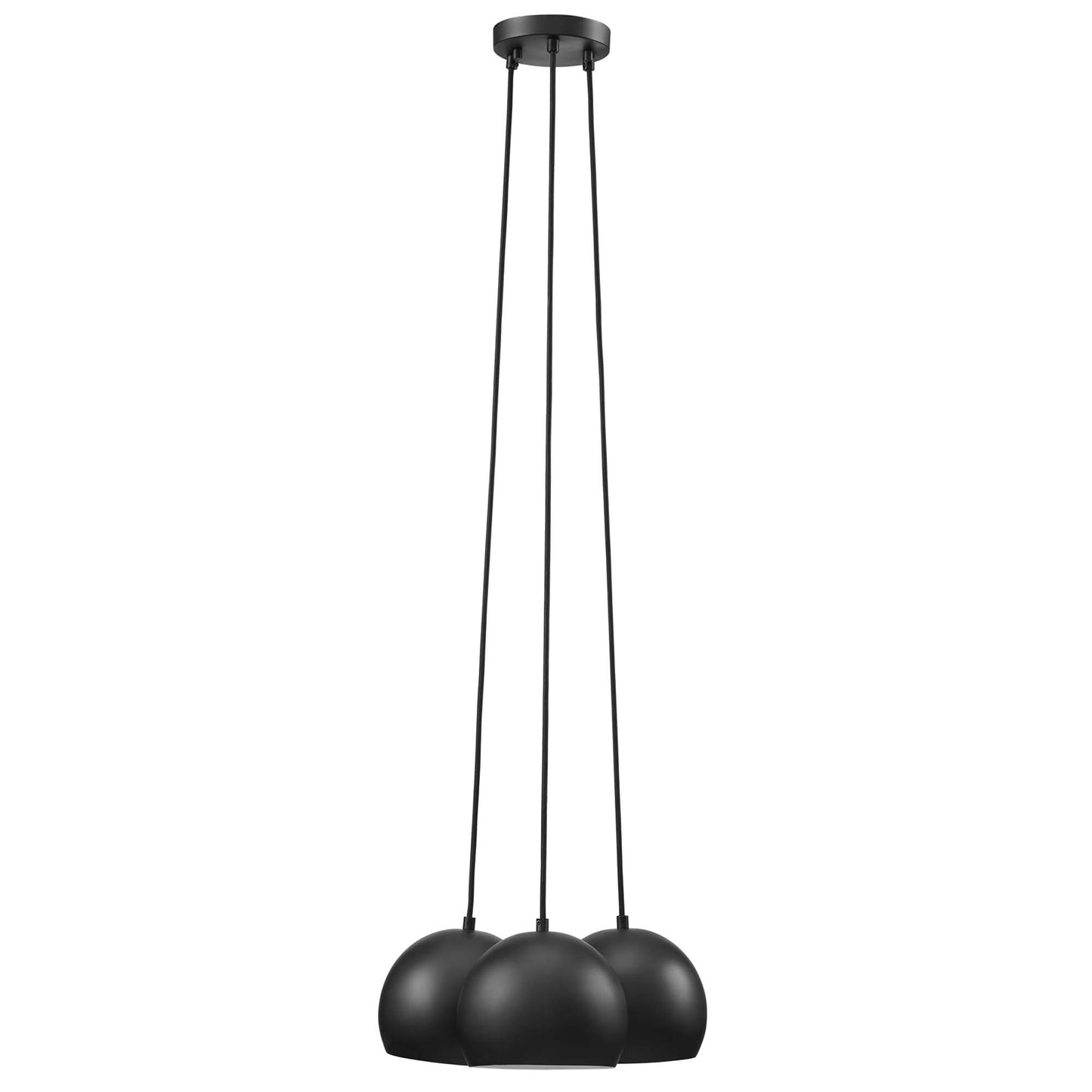 Modway Outlet Chalice 3-Light Metal Pendant by Modway  Lighting Lighting Black - EEI-5614-BLK