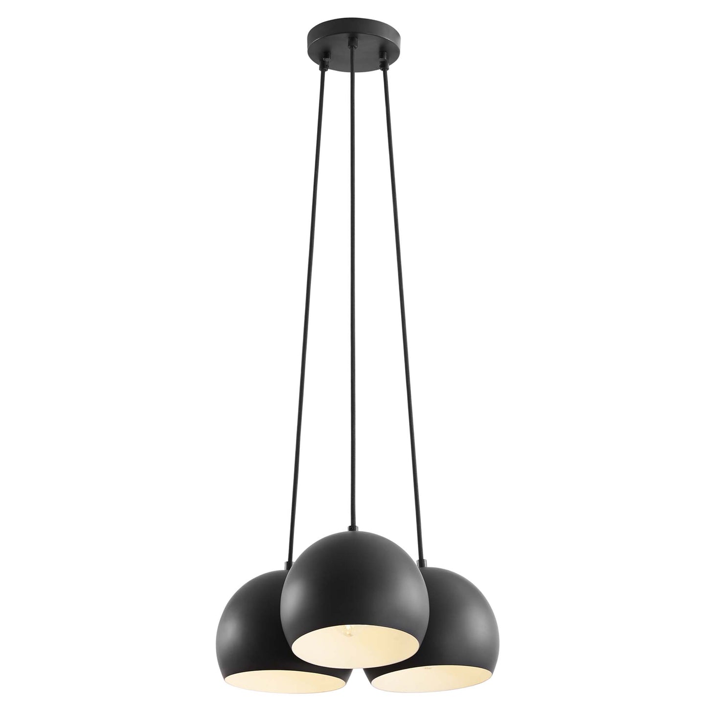 Modway Outlet Chalice 3-Light Metal Pendant by Modway  Lighting Lighting Black - EEI-5614-BLK