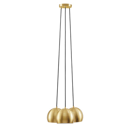 Modway Outlet Chalice 3-Light Metal Pendant by Modway  Lighting Lighting Satin Brass - EEI-5614-SBR
