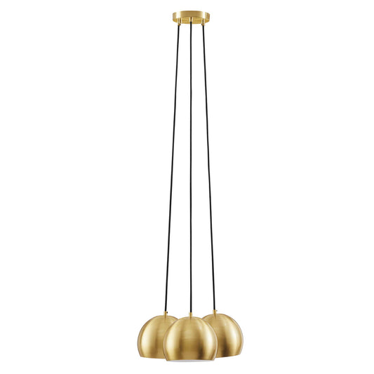 Modway Outlet Chalice 3-Light Metal Pendant by Modway  Lighting Lighting Satin Brass - EEI-5614-SBR