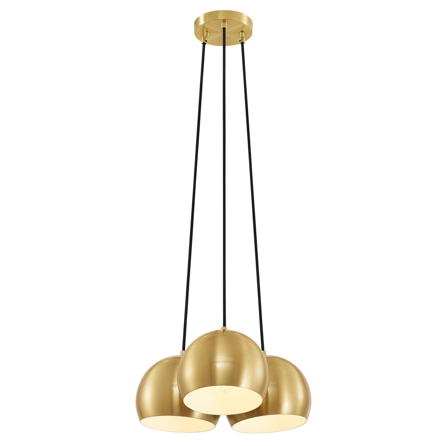 Modway Outlet Chalice 3-Light Metal Pendant by Modway  Lighting Lighting Satin Brass - EEI-5614-SBR