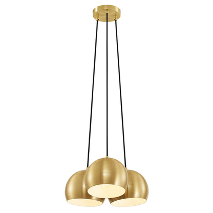 Modway Outlet Chalice 3-Light Metal Pendant by Modway  Lighting Lighting Satin Brass - EEI-5614-SBR