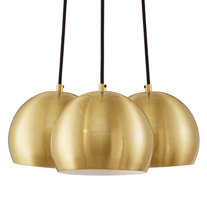 Modway Outlet Chalice 3-Light Metal Pendant by Modway  Lighting Lighting Satin Brass - EEI-5614-SBR