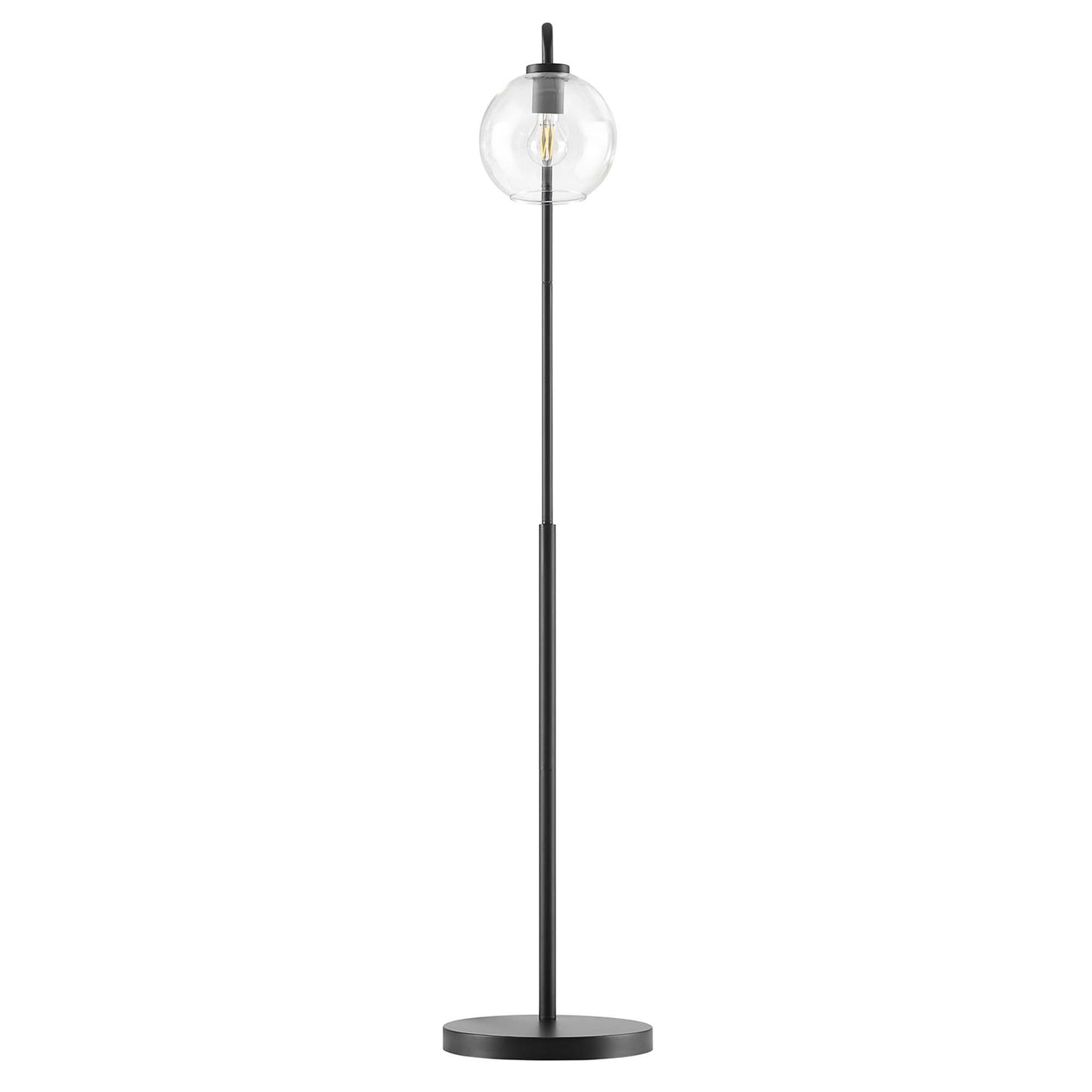 Modway - Silo Glass Globe Glass and Metal Floor Lamp by Modway  Lighting Floor Lamps Black - EEI-5616-BLK