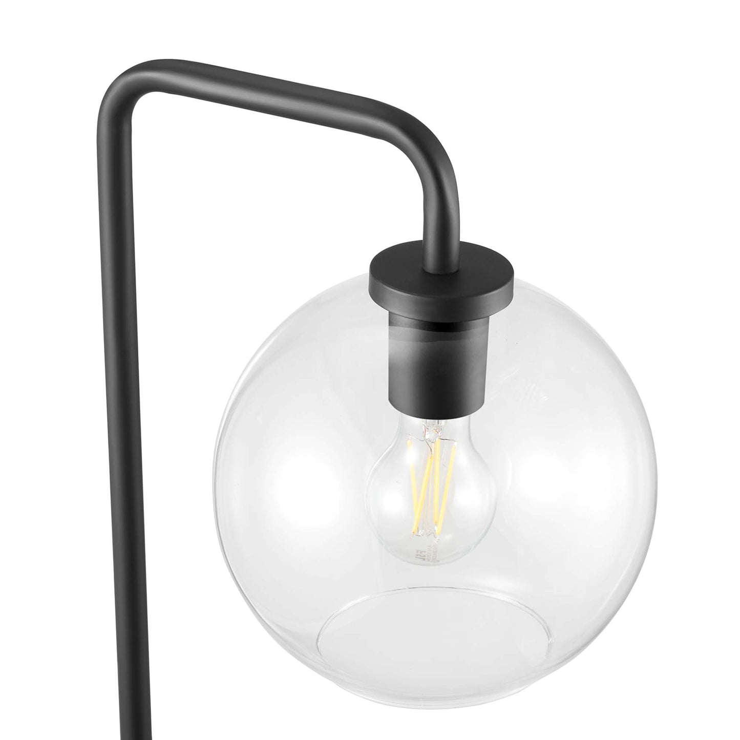 Modway - Silo Glass Globe Glass and Metal Floor Lamp by Modway  Lighting Floor Lamps Black - EEI-5616-BLK