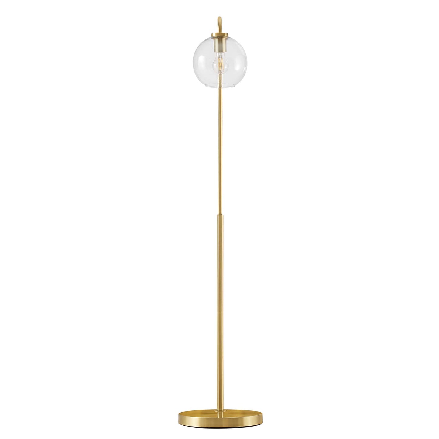 Modway - Silo Glass Globe Glass and Metal Floor Lamp by Modway  Lighting Floor Lamps Brown - EEI-5616-SBR