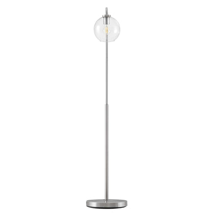 Modway Outlet Silo Glass Globe Glass and Metal Floor Lamp by Modway  Lighting Lighting Satin Nickel - EEI-5616-SNL