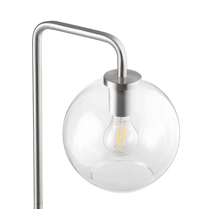 Modway Outlet Silo Glass Globe Glass and Metal Floor Lamp by Modway  Lighting Lighting Satin Nickel - EEI-5616-SNL