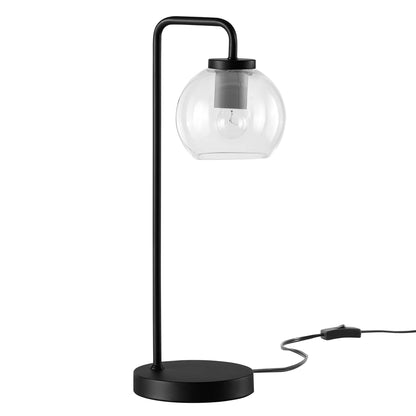 Modway Outlet Silo Glass Globe Glass and Metal Table Lamp by Modway  Lighting Lighting Black - EEI-5617-BLK