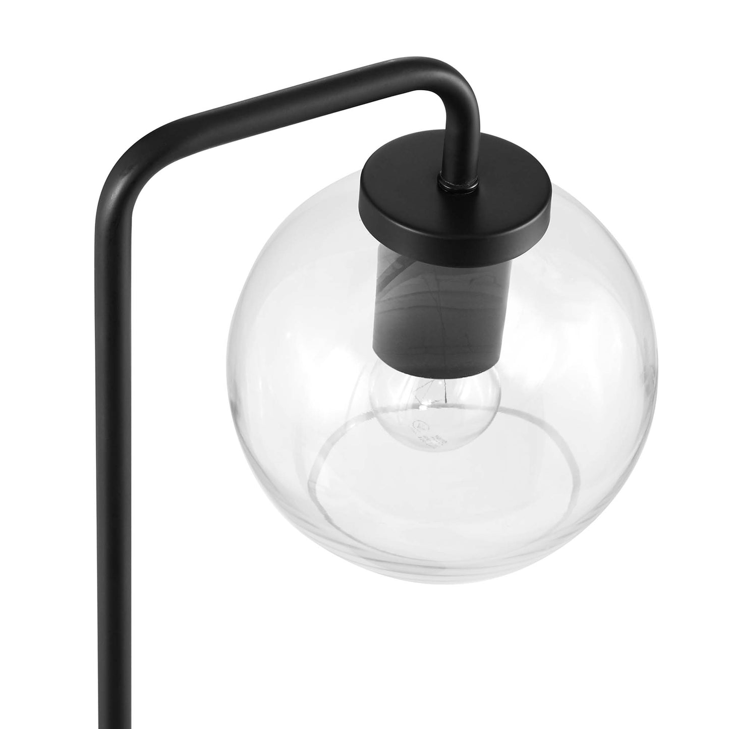 Modway Outlet Silo Glass Globe Glass and Metal Table Lamp by Modway  Lighting Lighting Black - EEI-5617-BLK