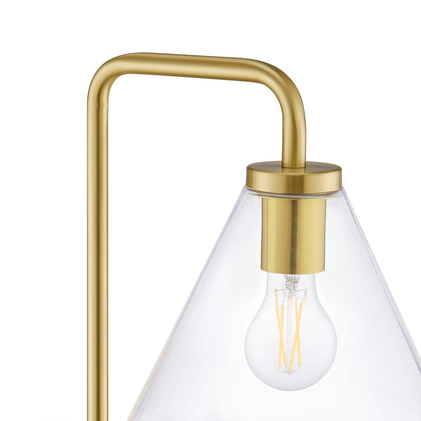 Modway Outlet Element Transparent Glass Glass and Metal Floor Lamp by Modway  Lighting Lighting Satin Brass - EEI-5618-SBR