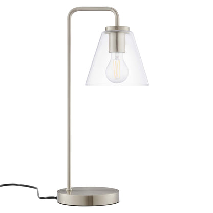 Modway Outlet Element Glass Table Lamp by Modway  Lighting Lighting Satin Nickel - EEI-5619-SNL