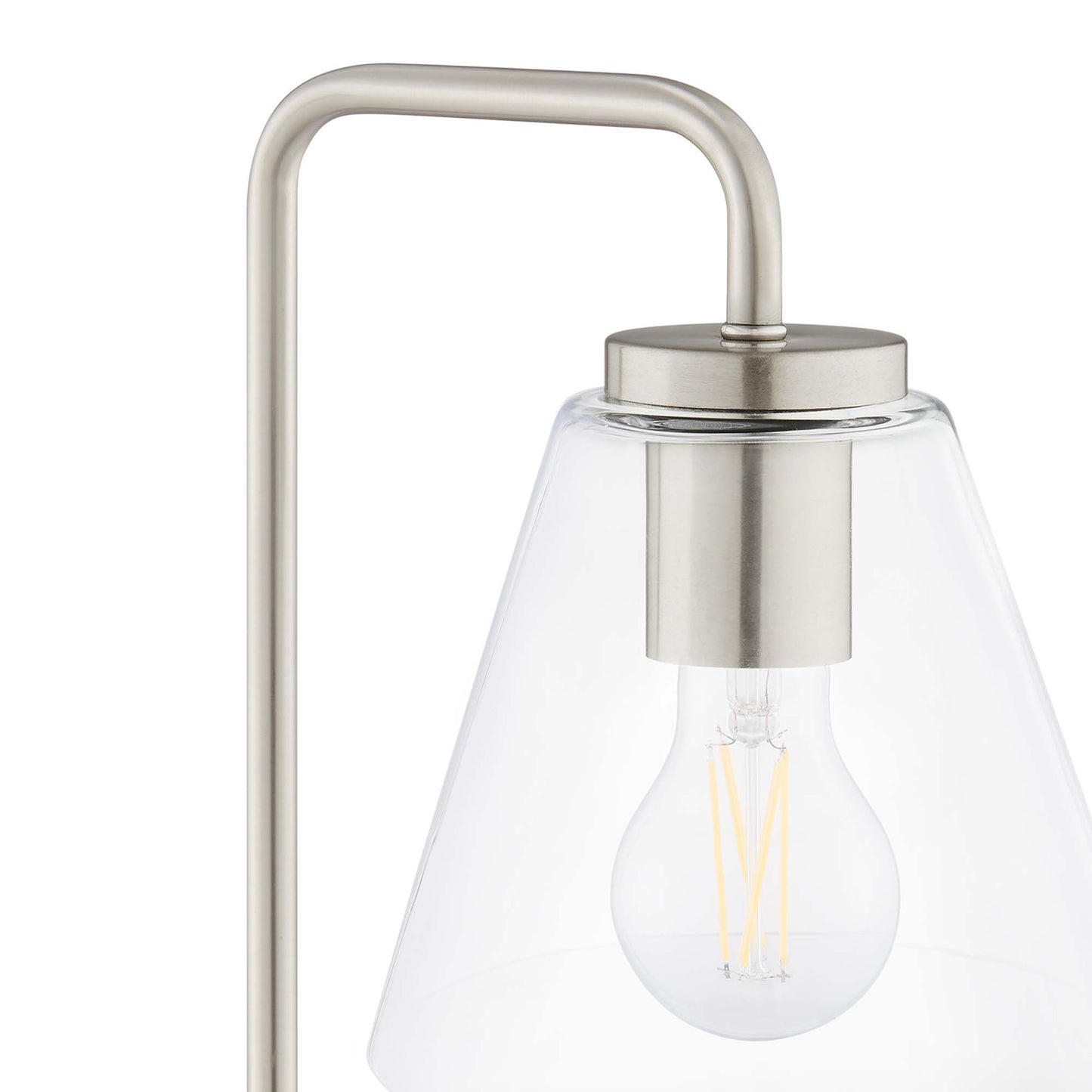 Modway Outlet Element Glass Table Lamp by Modway  Lighting Lighting Satin Nickel - EEI-5619-SNL