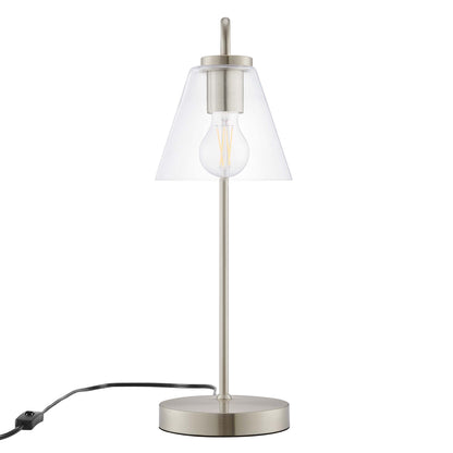 Modway Outlet Element Glass Table Lamp by Modway  Lighting Lighting Satin Nickel - EEI-5619-SNL