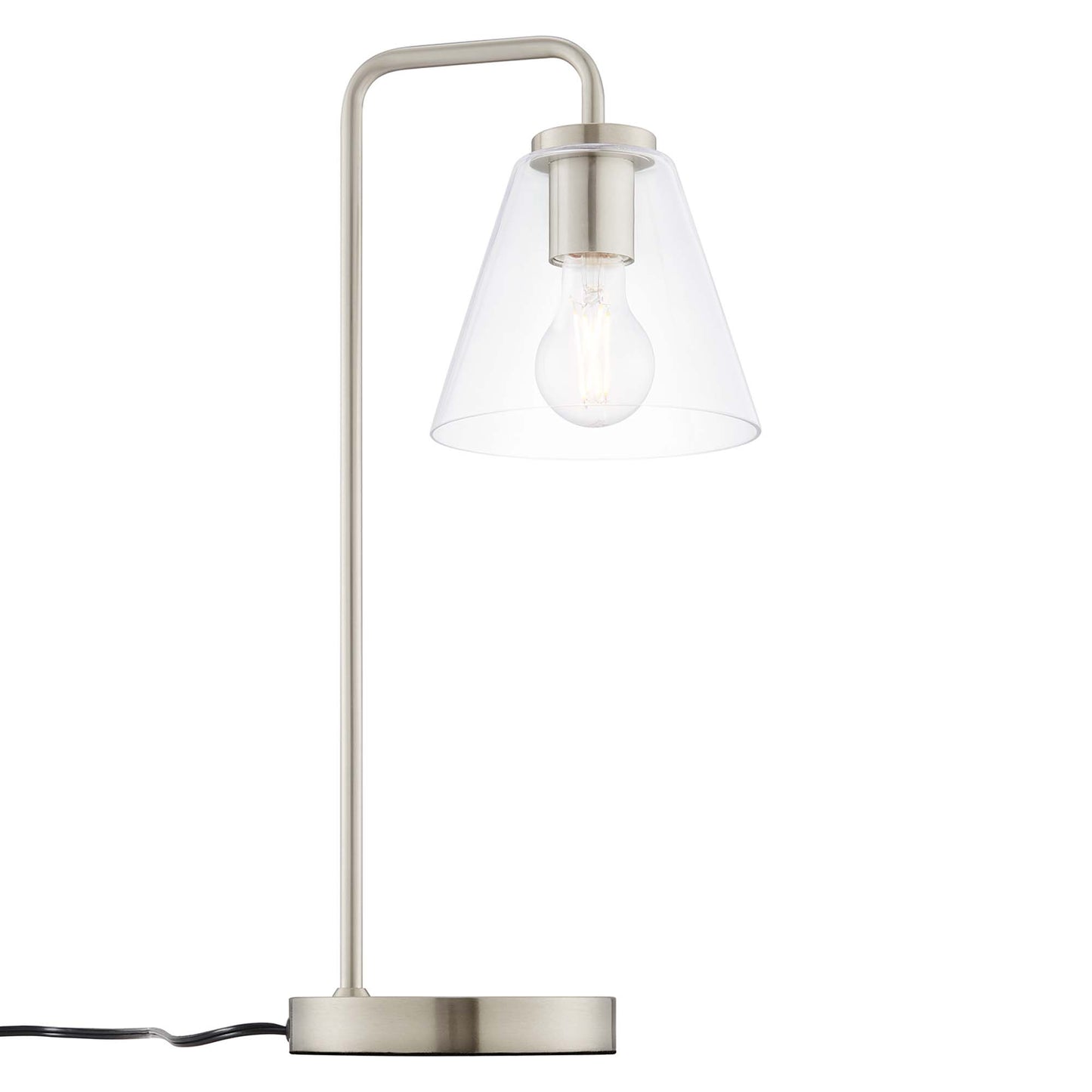 Modway Outlet Element Glass Table Lamp by Modway  Lighting Lighting Satin Nickel - EEI-5619-SNL