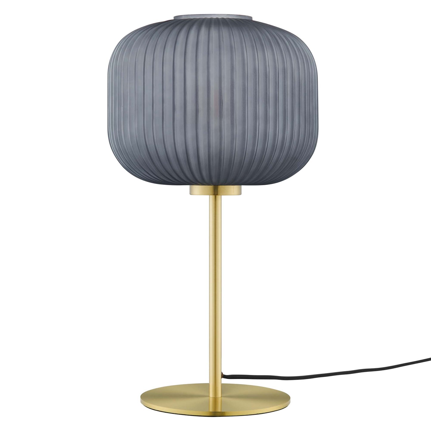 Modway - Reprise Glass Sphere Glass and Metal Table Lamp by Modway  Lighting Table Lamps Brown - EEI-5622-BLK-SBR