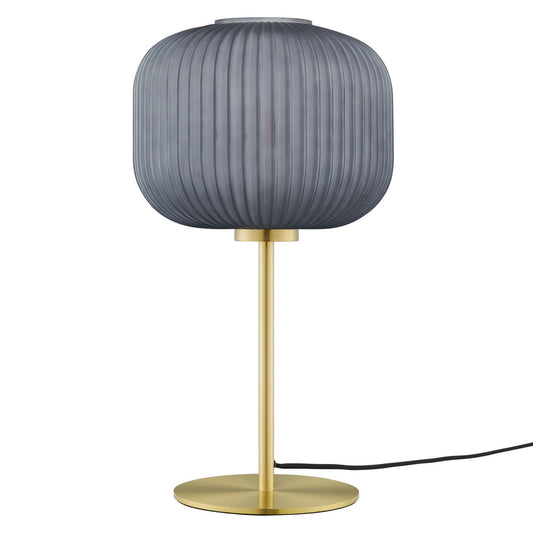 Modway - Reprise Glass Sphere Glass and Metal Table Lamp by Modway  Lighting Table Lamps Brown - EEI-5622-BLK-SBR