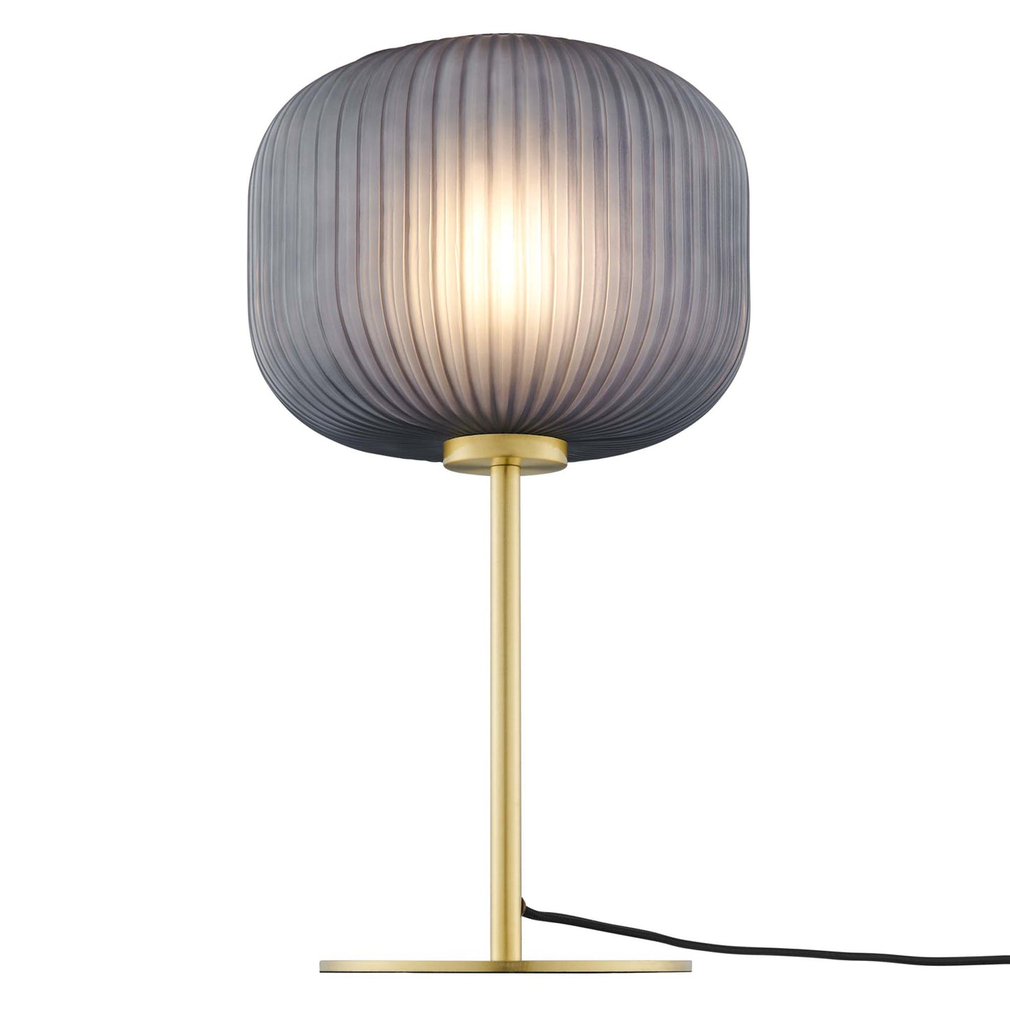 Modway - Reprise Glass Sphere Glass and Metal Table Lamp by Modway  Lighting Table Lamps Brown - EEI-5622-BLK-SBR