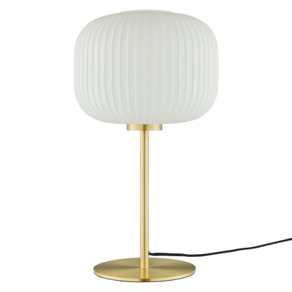 Modway - Reprise Glass Sphere Glass and Metal Table Lamp by Modway  Lighting Table Lamps Brown - EEI-5622-WHI-SBR