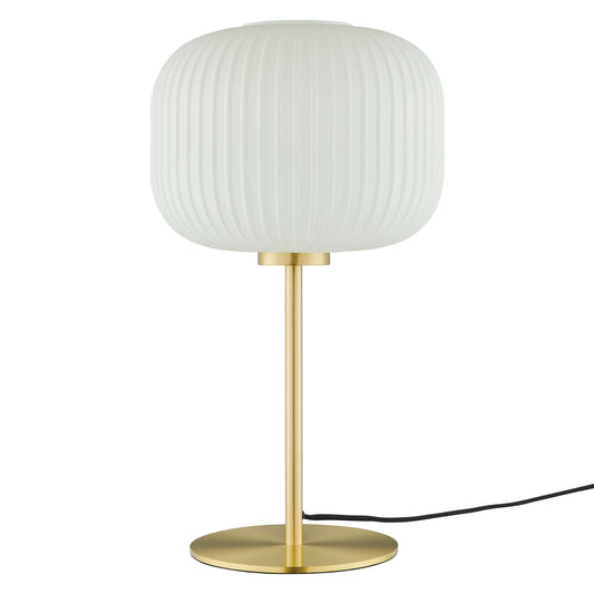 Modway - Reprise Glass Sphere Glass and Metal Table Lamp by Modway  Lighting Table Lamps Brown - EEI-5622-WHI-SBR